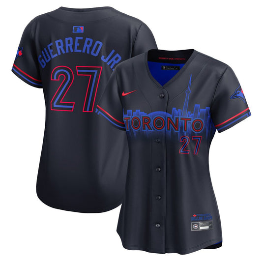Toronto Blue Jays Vladimir Guerrero Jr. Nike Women's 2024 City Connect Limited Player Jersey - Navy Team Jersey Sports Fan Apparel