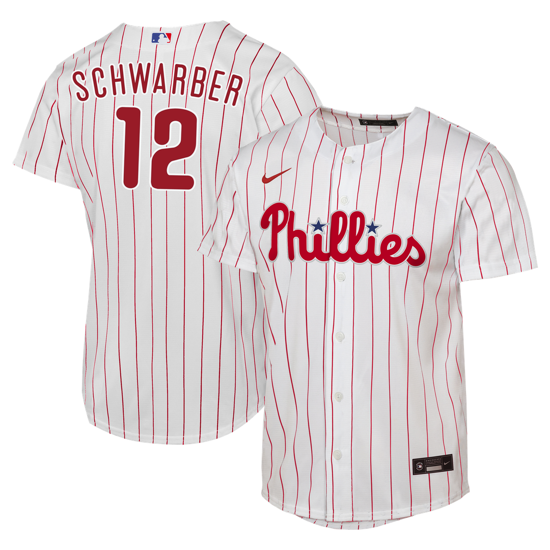Philadelphia Phillies Kyle Schwarber Nike Youth Home Replica Jersey - White Team Jersey Sports Fan Apparel