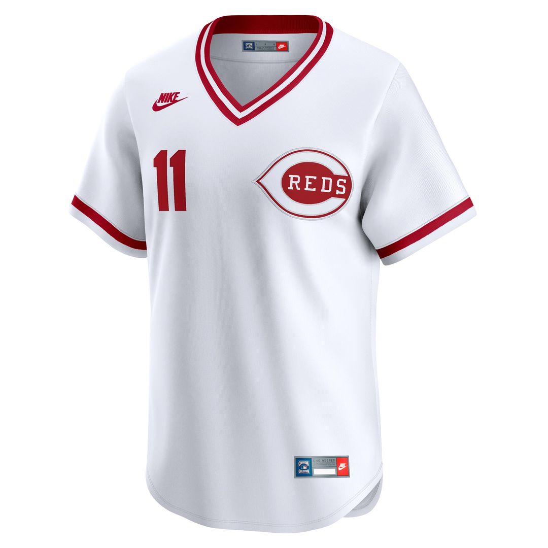 Cincinnati Reds Barry Larkin Nike Throwback Cooperstown Limited Jersey - White Team Jersey Sports Fan Apparel