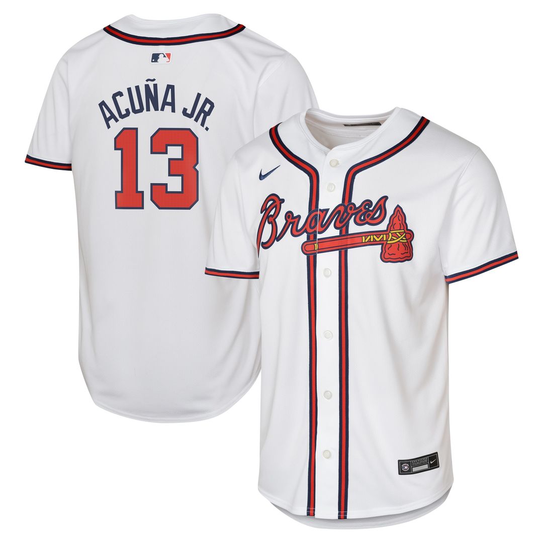 Atlanta Braves Ronald Acuña Jr. Nike Youth Home Limited Player Jersey - White Team Jersey Sports Fan Apparel