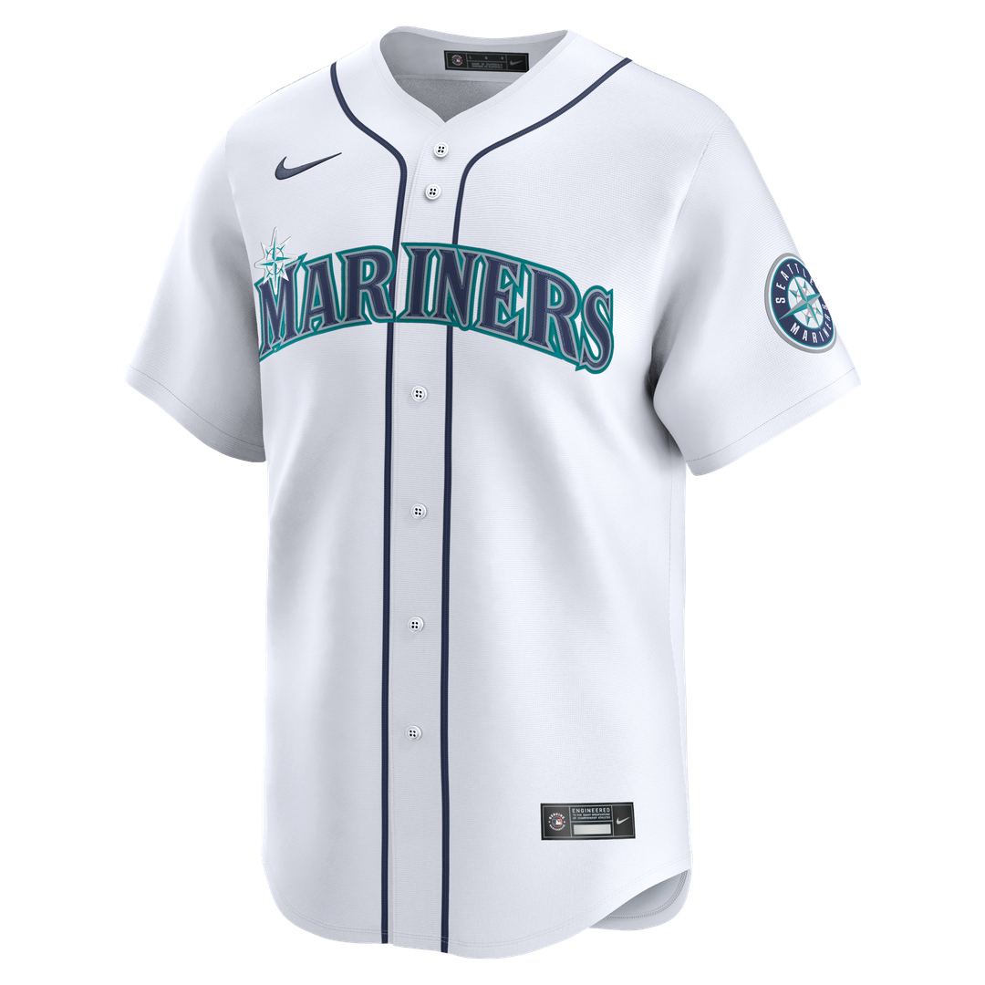 Seattle Mariners Josh Naylor Nike Home Limited Jersey - White Team Jersey Sports Fan Apparel