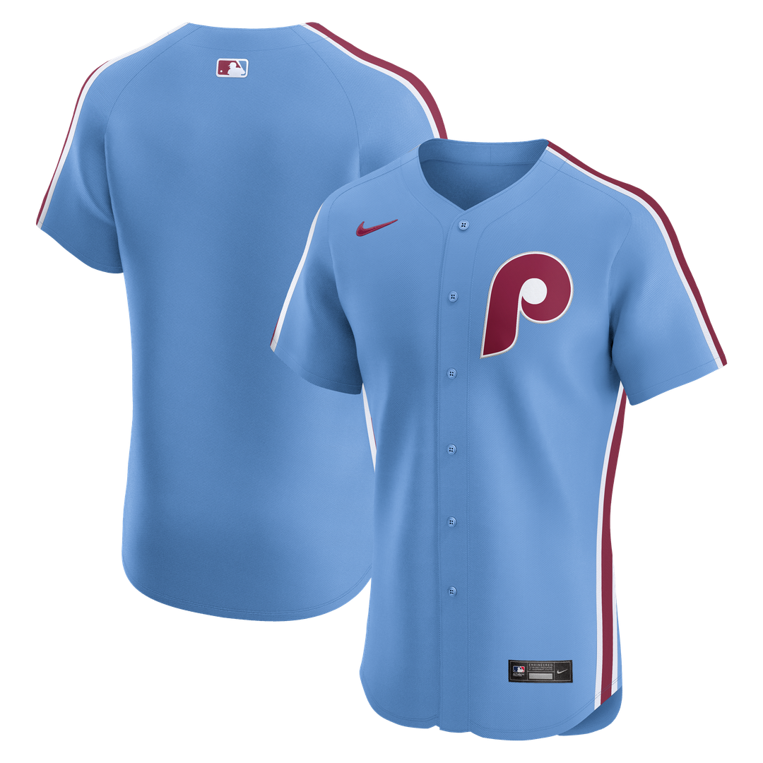 Philadelphia Phillies Nike Alternate Elite Jersey - Light Blue Team Jersey Sports Fan Apparel