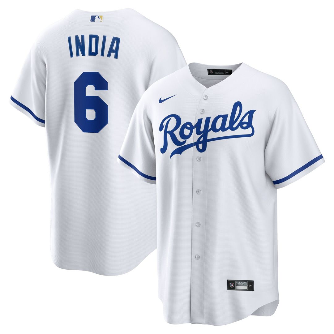 Kansas City Royals Jonathan India Nike Home Replica Player Jersey - White Team Jersey Sports Fan Apparel
