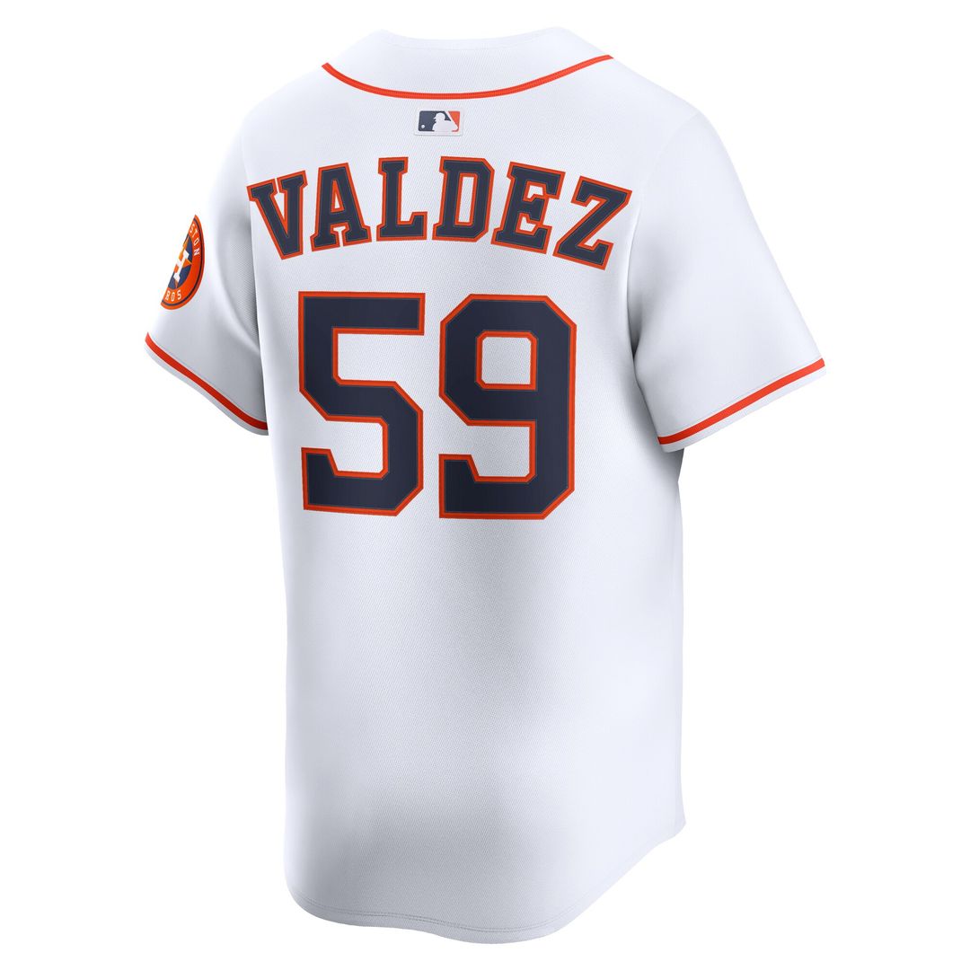 Houston Astros Framber Valdez Nike Home Limited Player Jersey - White Team Jersey Sports Fan Apparel
