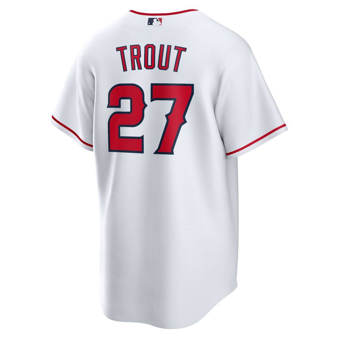 Los Angeles Angels Mike Trout Nike Home Replica Player Name Jersey - White Team Jersey Sports Fan Apparel