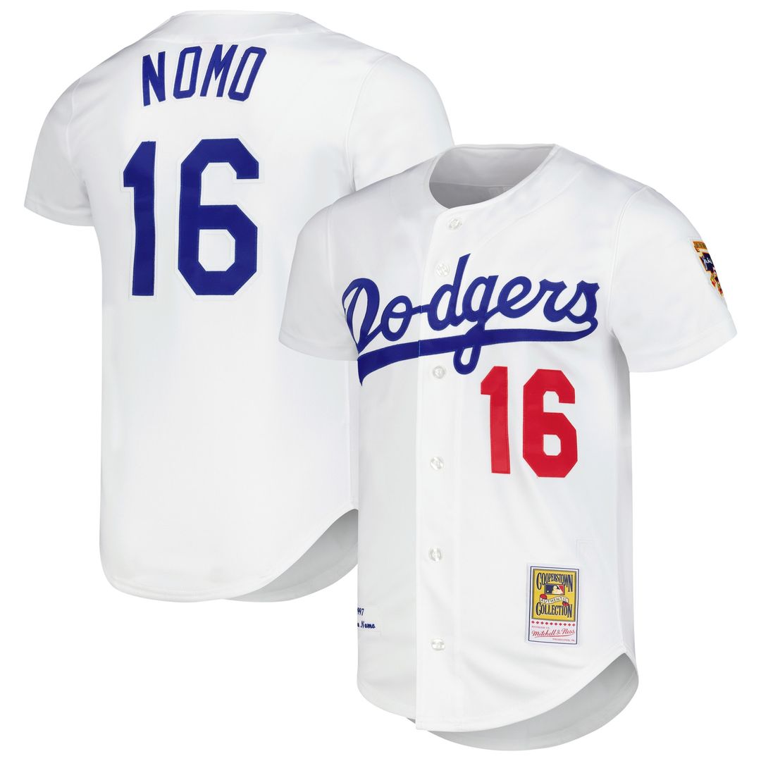 Los Angeles Dodgers Hideo Nomo Mitchell & Ness Cooperstown Authentic Jersey - White Team Jersey Sports Fan Apparel