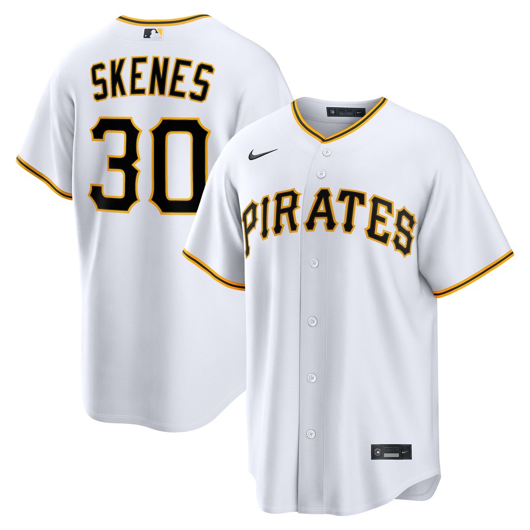Pittsburgh Pirates Paul Skenes Nike Home Replica Jersey - White Team Jersey Sports Fan Apparel