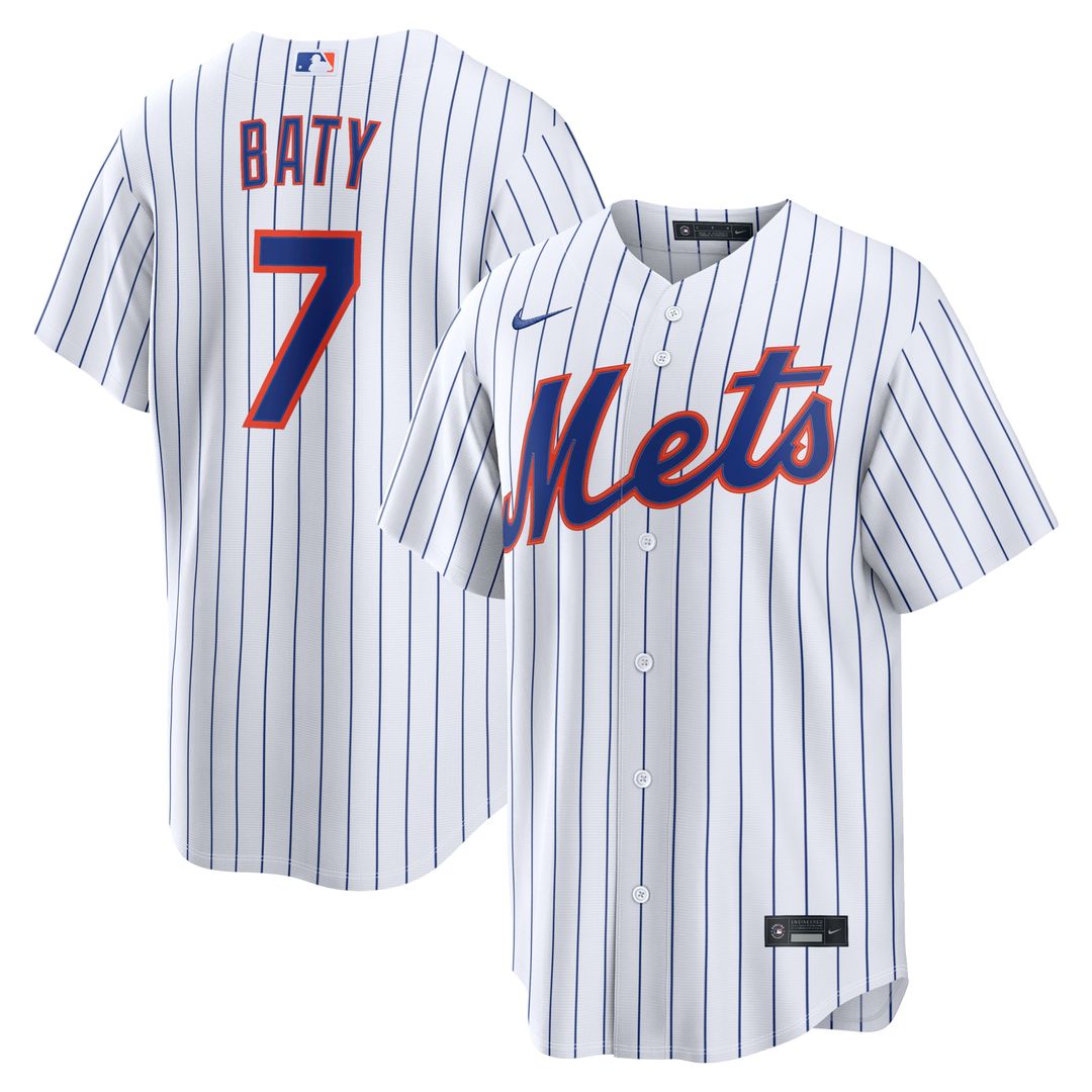 New York Mets Brett Baty Nike Home Replica Jersey - White Team Jersey Sports Fan Apparel