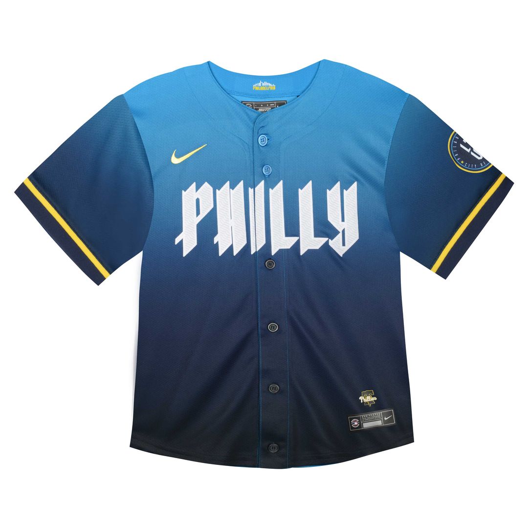 Philadelphia Phillies Bryce Harper Nike Toddler 2024 City Connect Limited Player Jersey - Blue Team Jersey Sports Fan Apparel
