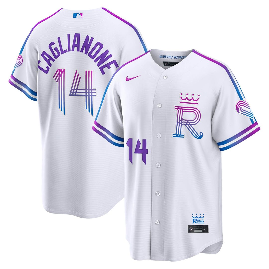 Kansas City Royals Jac Caglianone Nike 2026 City Connect Stadium Jersey - White Team Jersey Sports Fan Apparel