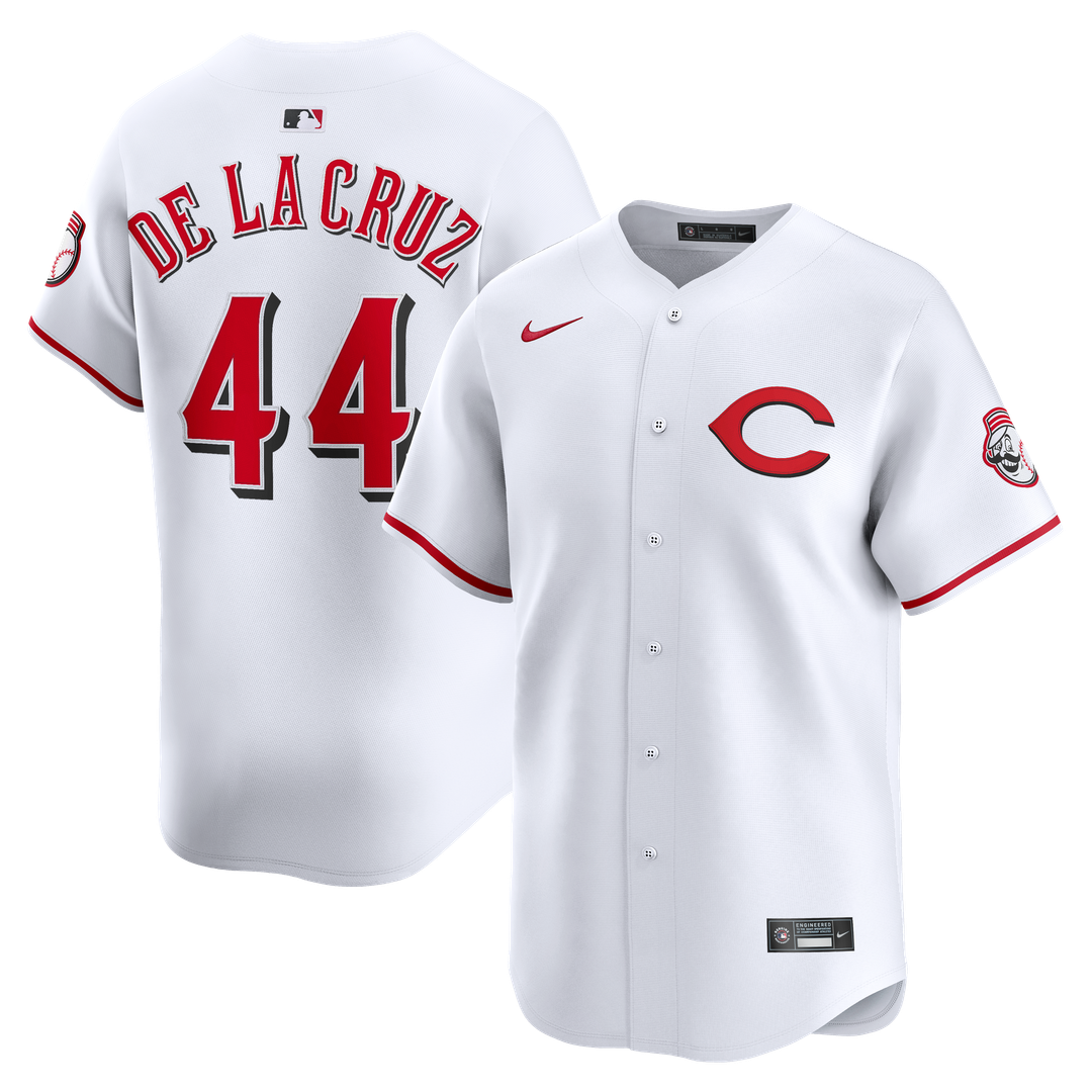 Cincinnati Reds Elly De La Cruz Nike Alternate 2 Limited Player Jersey - White Team Jersey Sports Fan Apparel