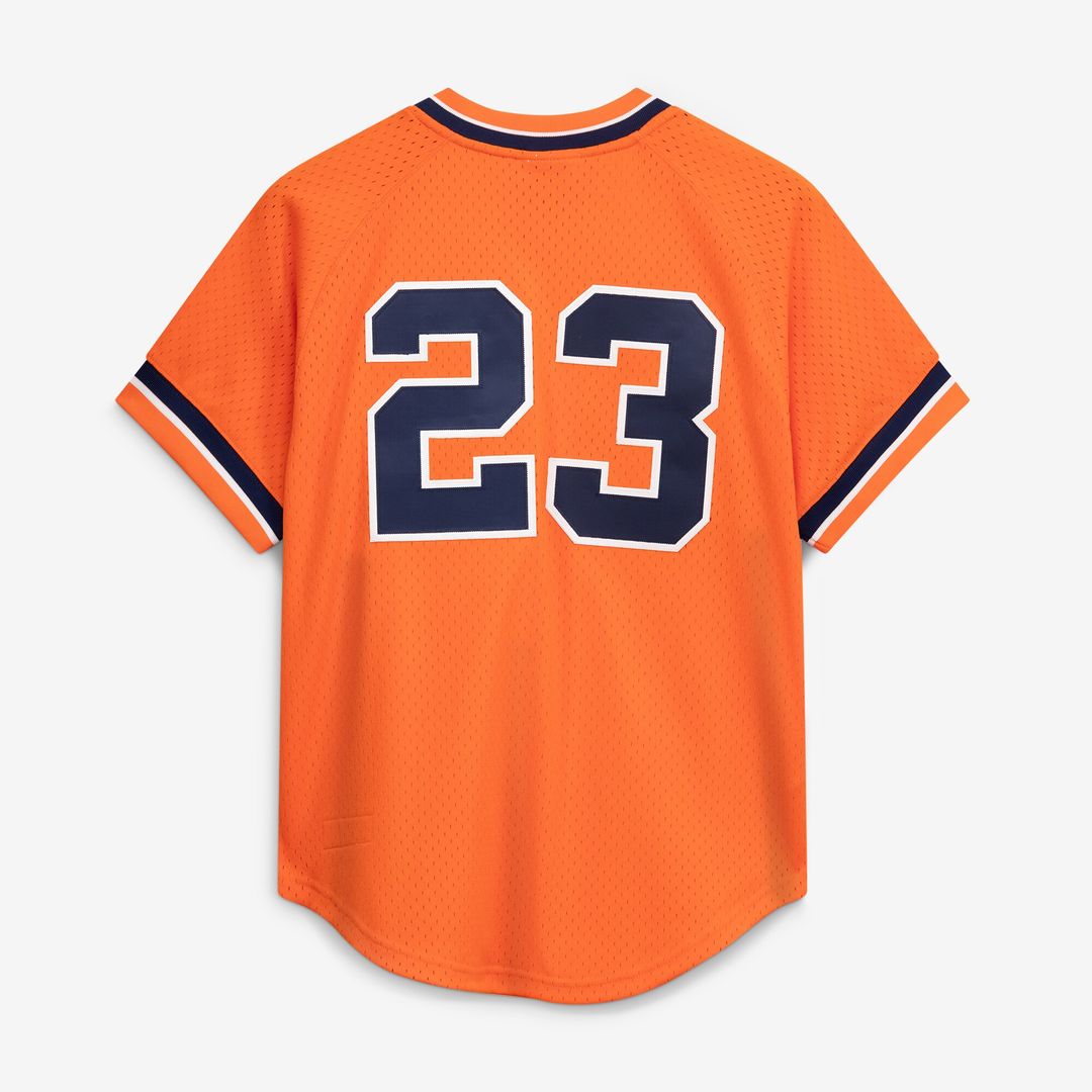 Detroit Tigers Kirk Gibson Mitchell & Ness Cooperstown Mesh Batting Practice Button - Up Jersey - Orange Team Jersey Sports Fan Apparel