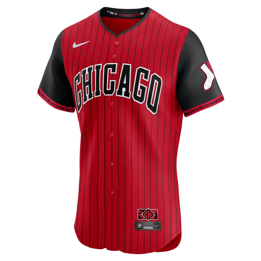 Chicago White Sox Nike 2025 City Connect Elite Jersey - Red/Black Team Jersey Sports Fan Apparel
