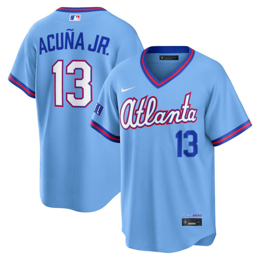 Atlanta Braves Ronald Acuña Jr. Nike 2026 City Connect Stadium Jersey - Powder Blue Team Jersey Sports Fan Apparel
