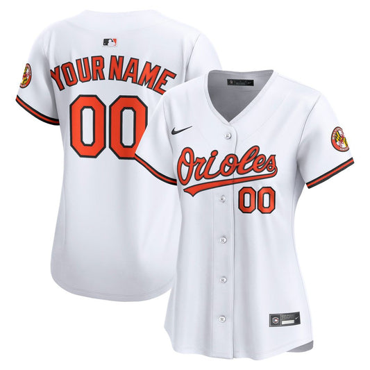 Baltimore Orioles Nike Women's Home Limited Custom Jersey - White Team Jersey Sports Fan Apparel