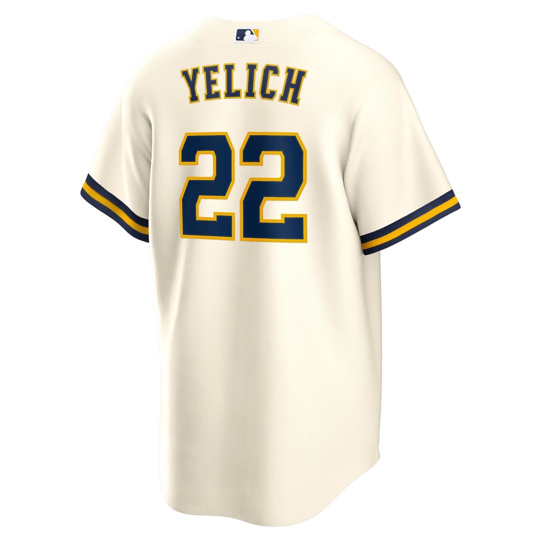 Milwaukee Brewers Christian Yelich Nike Home Replica Player Jersey - Cream Team Jersey Sports Fan Apparel