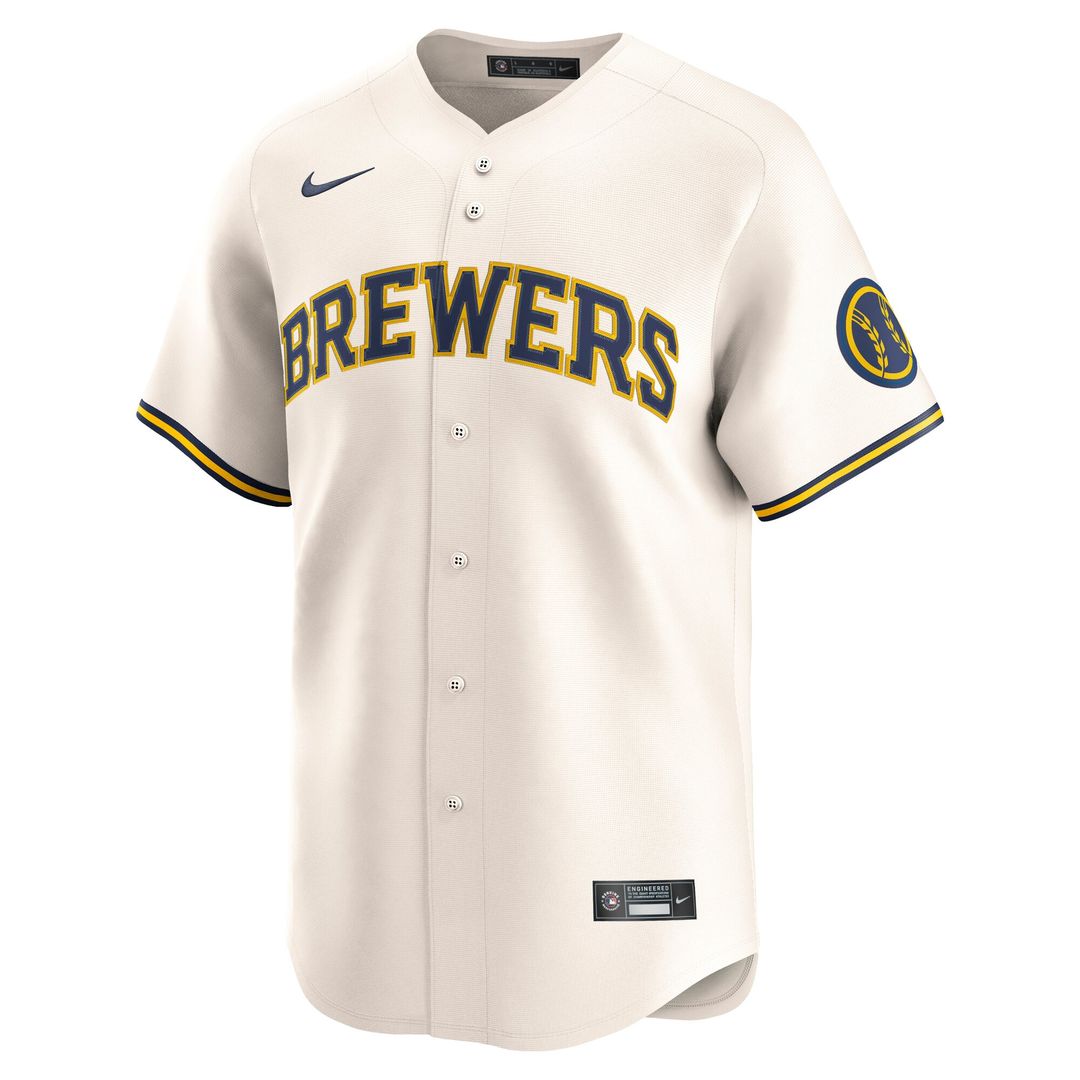 Milwaukee Brewers Nike Home Limited Jersey - Cream Team Jersey Sports Fan Apparel