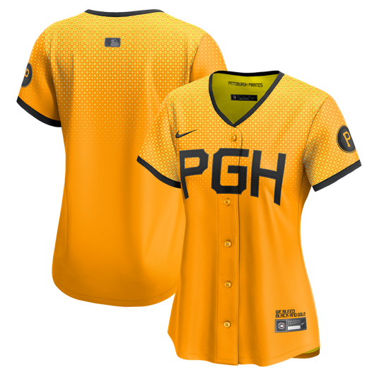 Pittsburgh Pirates Nike Women's City Connect Limited Jersey - Gold Team Jersey Sports Fan Apparel