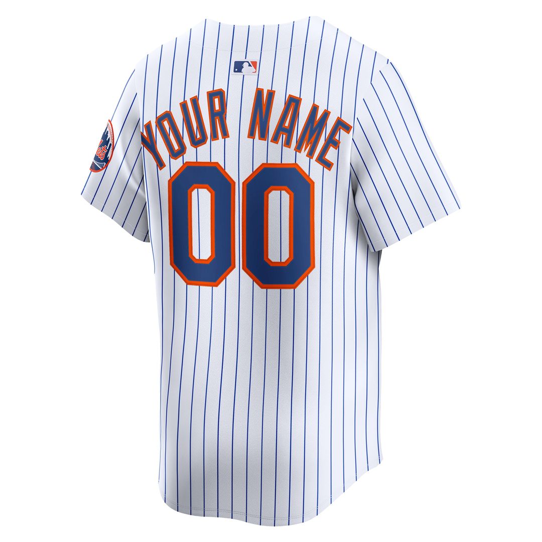 New York Mets Nike Home Limited Custom Jersey - White Team Jersey Sports Fan Apparel