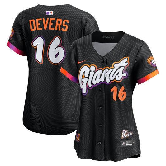San Francisco Giants Rafael Devers Nike Women's 2025 City Connect Limited Player Jersey - Black Team Jersey Sports Fan Apparel