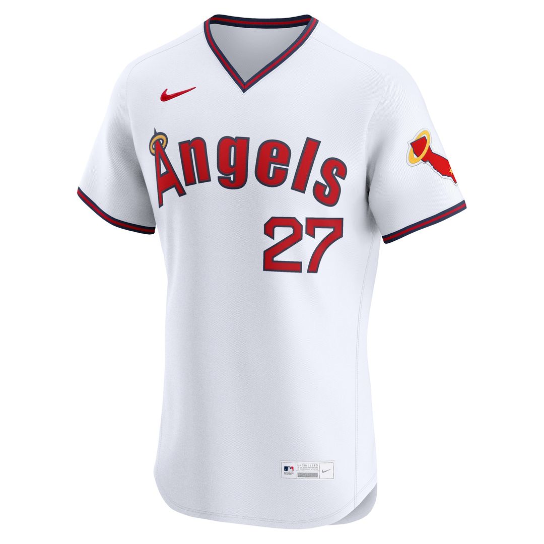 Los Angeles Angels Mike Trout Nike Alternate 2 Elite Jersey - White Team Jersey Sports Fan Apparel