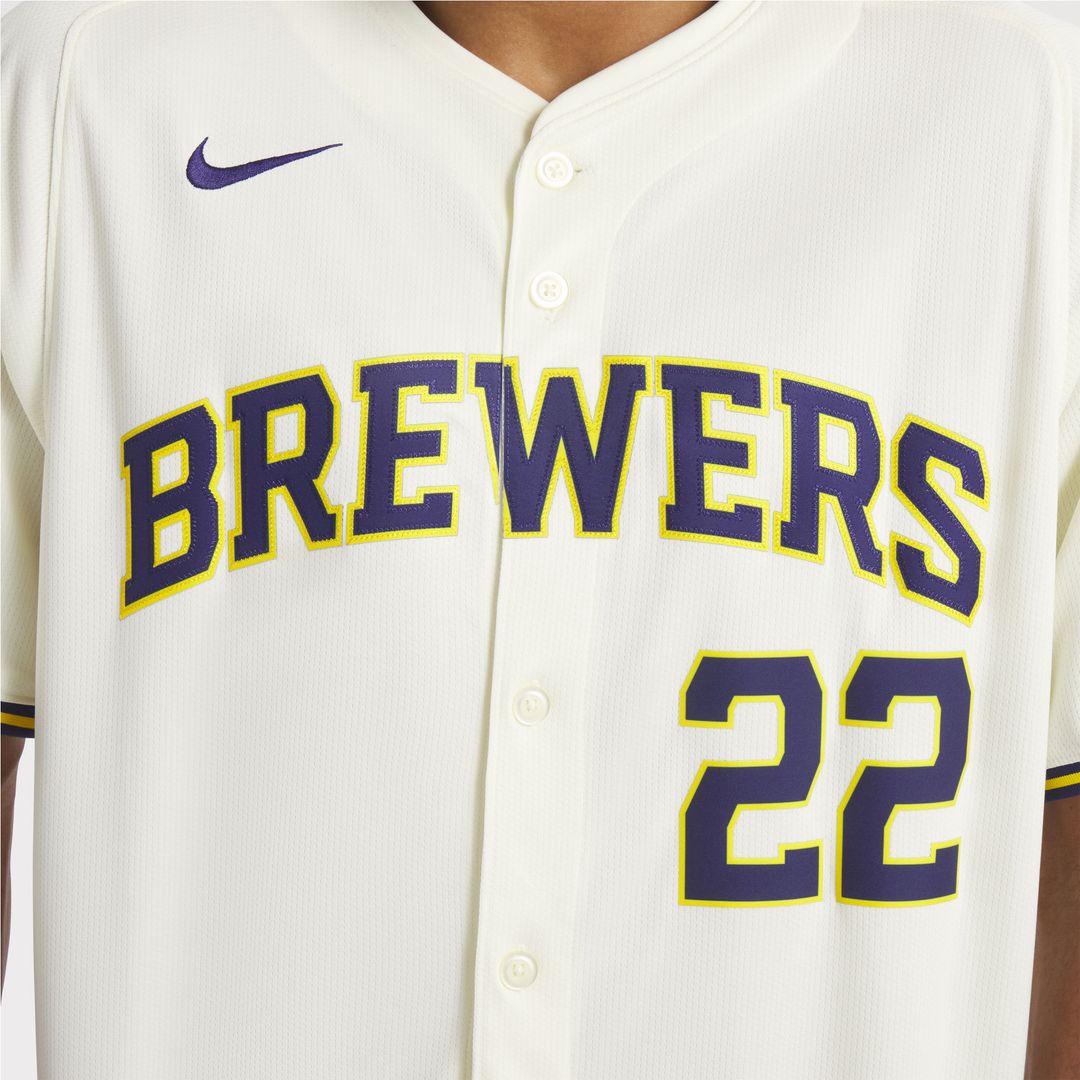 Milwaukee Brewers Christian Yelich Nike Home Limited Player Jersey - Cream Team Jersey Sports Fan Apparel
