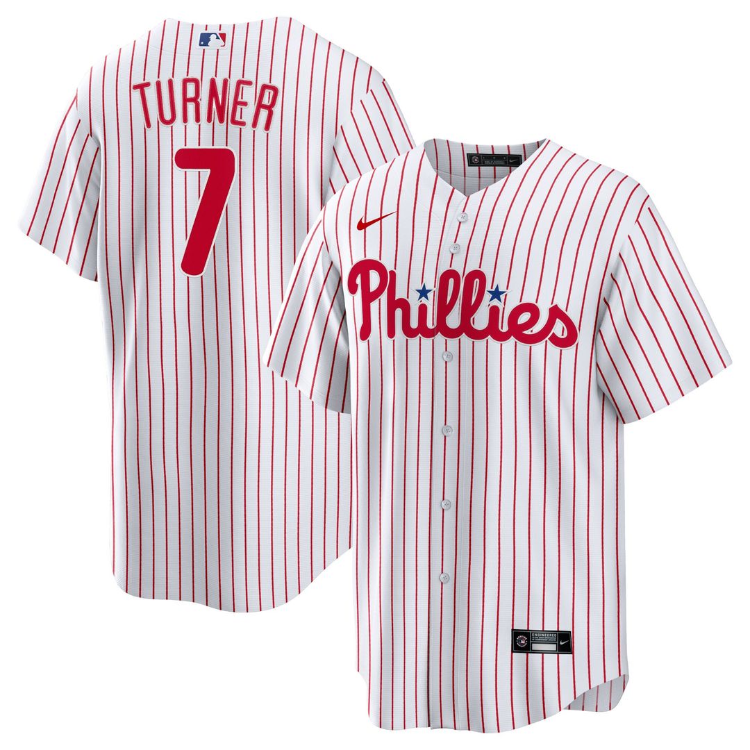 Philadelphia Phillies Trea Turner Nike Home Replica Player Jersey - White Team Jersey Sports Fan Apparel