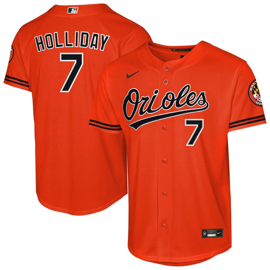 Baltimore Orioles Jackson Holliday Nike Youth Alternate 2 Stadium Player Jersey - Orange Team Jersey Sports Fan Apparel