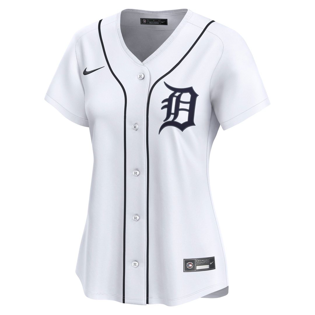 Detroit Tigers Nike Women's Home Limited Custom Jersey - White Team Jersey Sports Fan Apparel