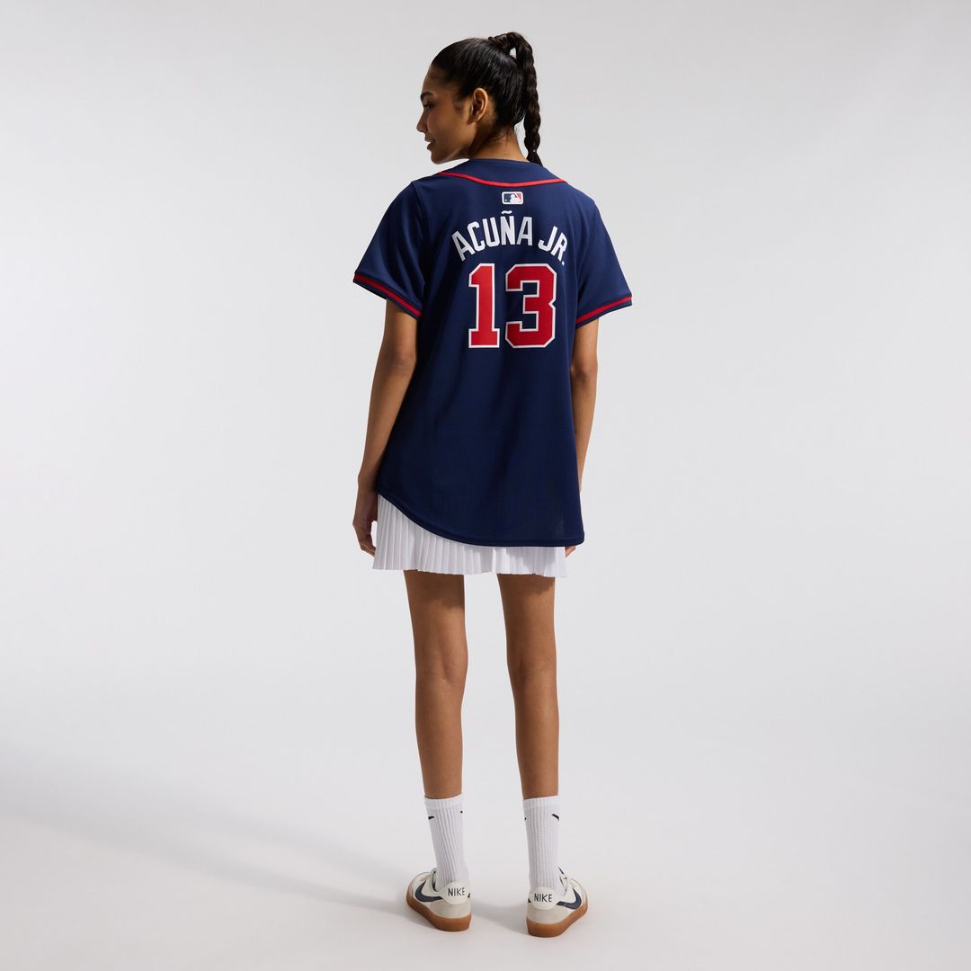 Atlanta Braves Ronald Acuña Jr. Nike Women's Alternate Limited Player Jersey - Navy Team Jersey Sports Fan Apparel