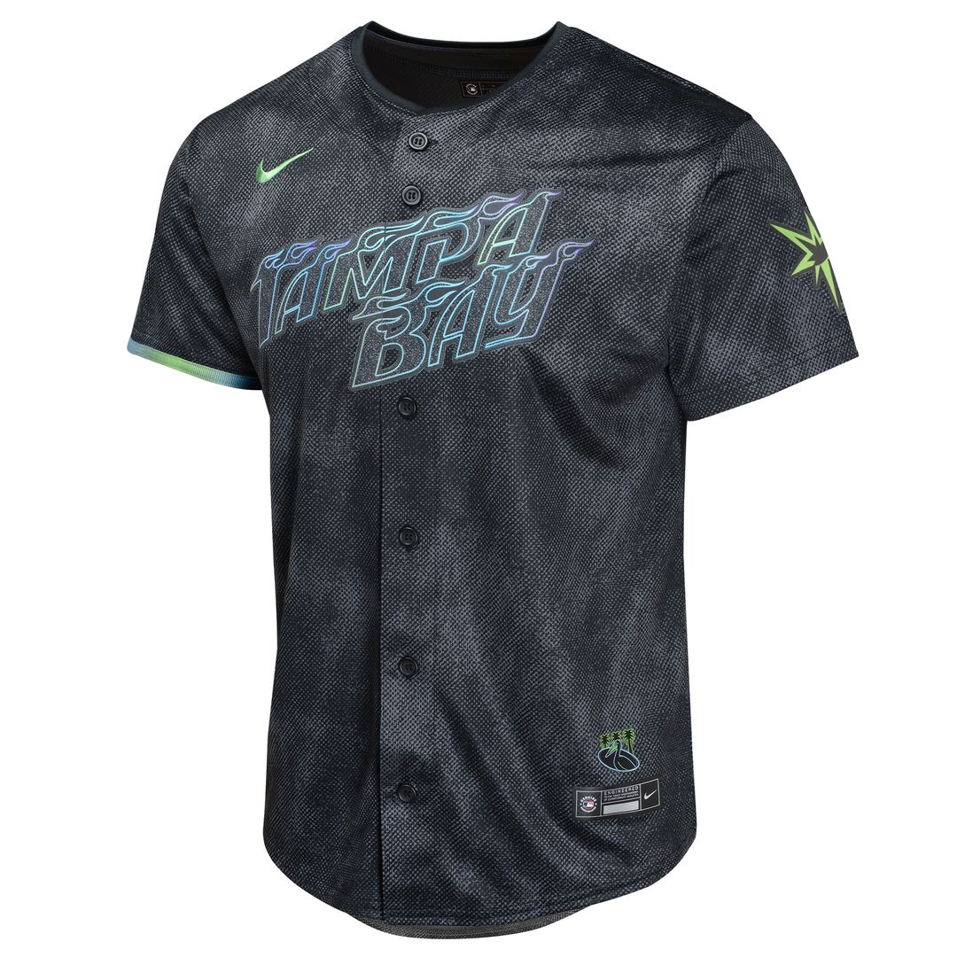 Tampa Bay Rays Shane McClanahan Nike Youth 2024 City Connect Limited Player Jersey - Charcoal Team Jersey Sports Fan Apparel