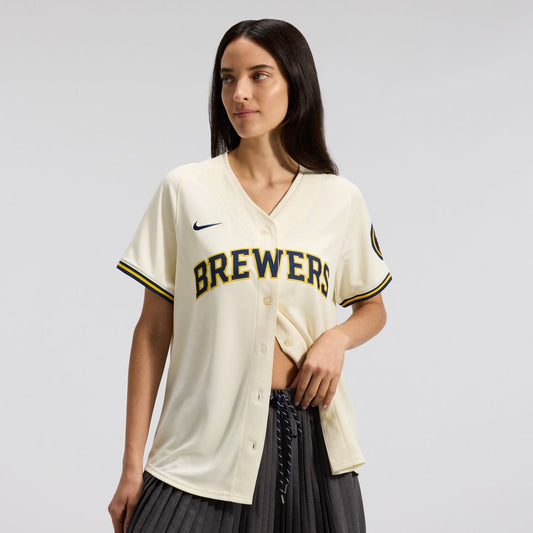Milwaukee Brewers Nike Women's Home Limited Jersey - Cream Team Jersey Sports Fan Apparel