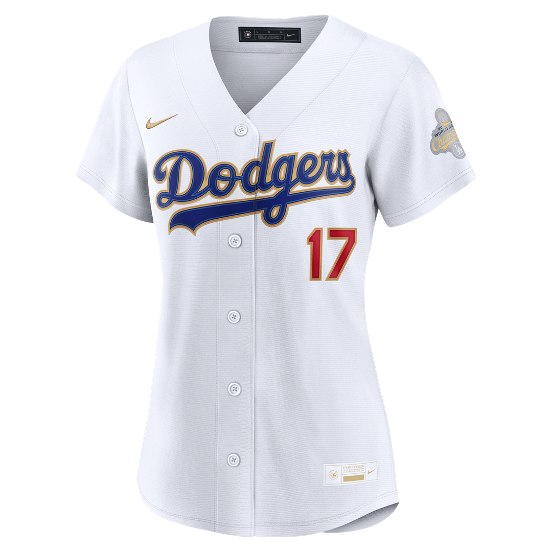 Los Angeles Dodgers Shohei Ohtani Nike Women's 2026 Gold Collection Stadium Jersey - White Team Jersey Sports Fan Apparel