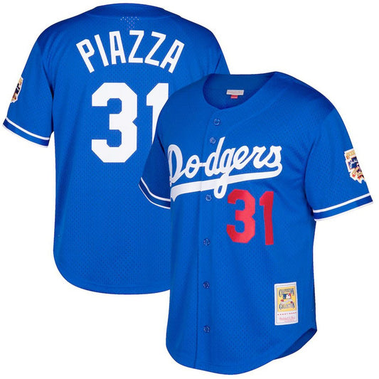 Los Angeles Dodgers Mike Piazza Mitchell & Ness Big & Tall Cooperstown Mesh Batting Practice Jersey - Royal Team Jersey Sports Fan Apparel