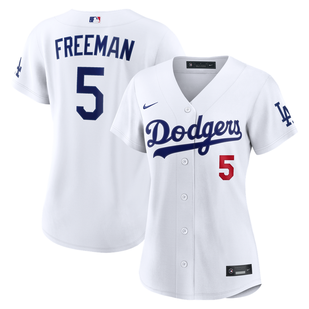 Los Angeles Dodgers Freddie Freeman Nike Women's Home Stadium Jersey - White Team Jersey Sports Fan Apparel