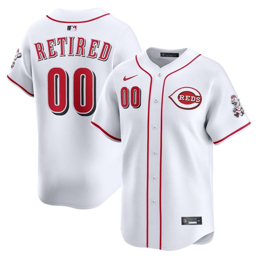 Cincinnati Reds Nike Home Limited Pick - A - Player Retired Roster Jersey - White Team Jersey Sports Fan Apparel