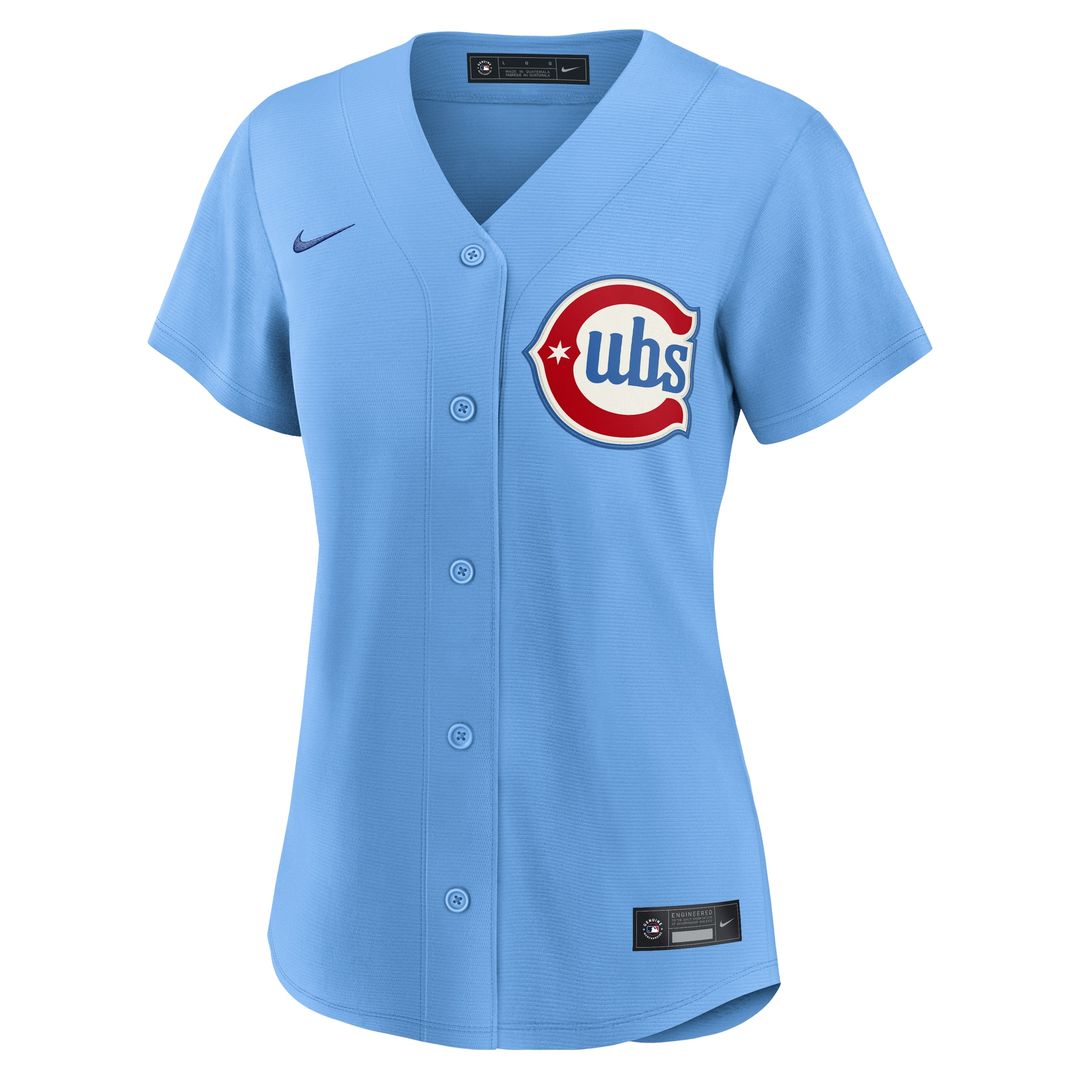 Chicago Cubs Nike Women's Alternate Replica Jersey - Light Blue Team Jersey Sports Fan Apparel