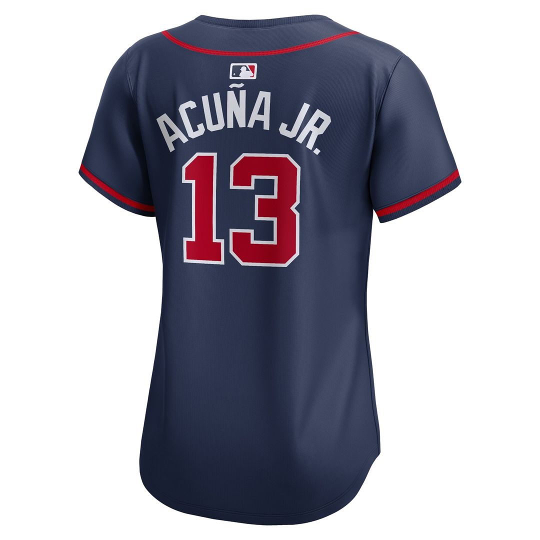 Atlanta Braves Ronald Acuña Jr. Nike Women's Alternate Limited Player Jersey - Navy Team Jersey Sports Fan Apparel