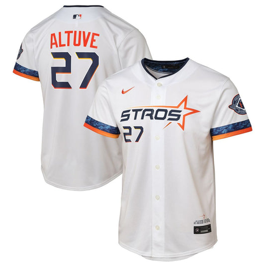 Houston Astros Jose Altuve Nike Youth 2025 City Connect Limited Player Jersey - White Team Jersey Sports Fan Apparel