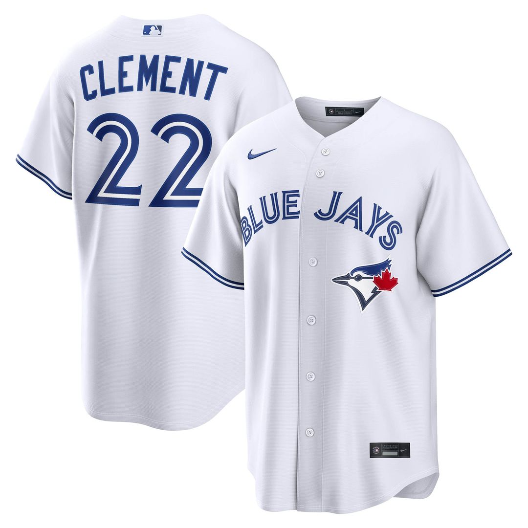 Toronto Blue Jays Ernie Clement Nike Home Replica Jersey - White Team Jersey Sports Fan Apparel