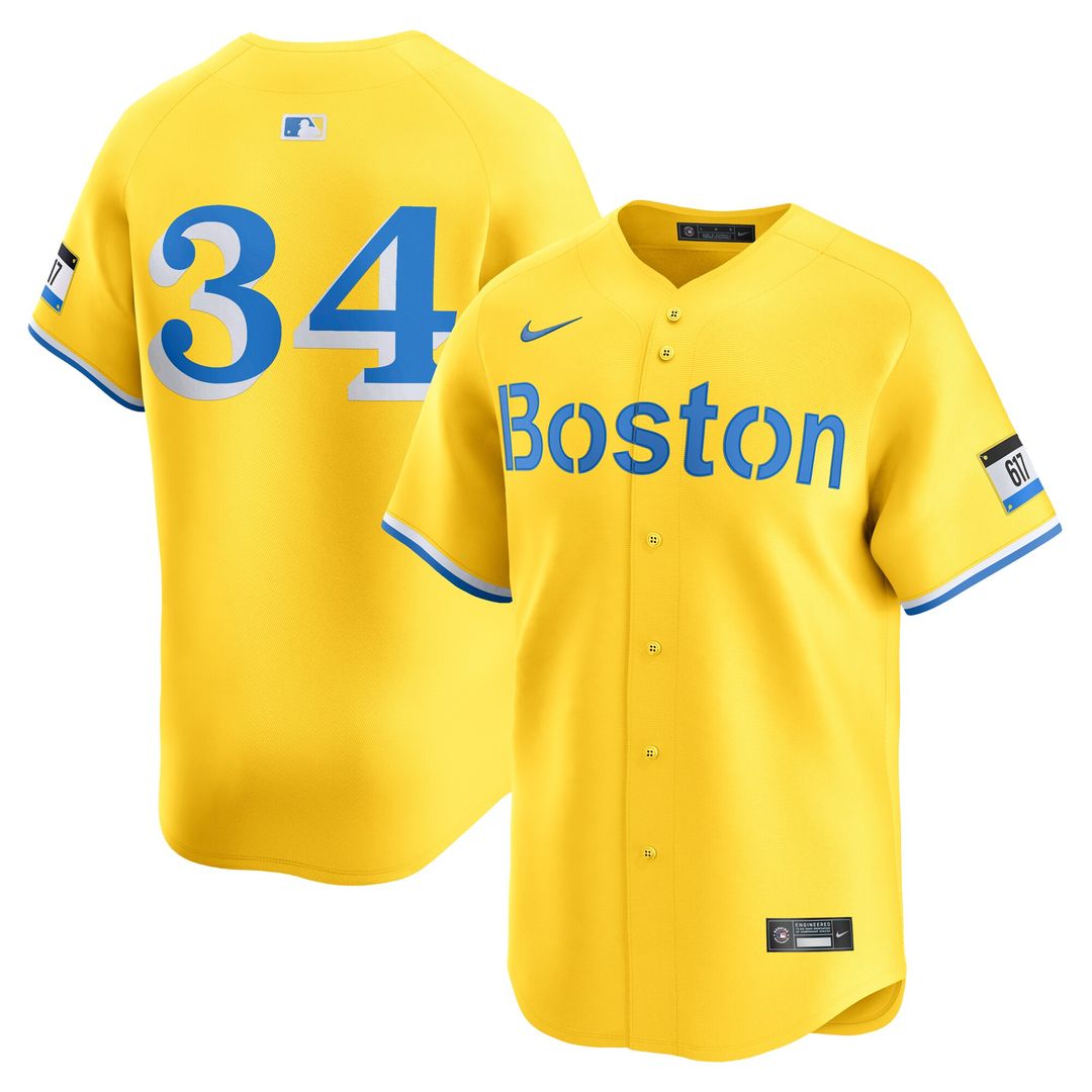 Boston Red Sox David Ortiz Nike City Connect Retired Player Jersey - Gold Team Jersey Sports Fan Apparel