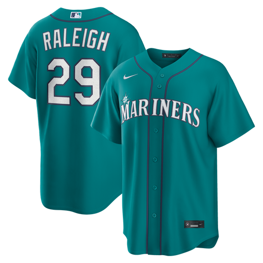 Seattle Mariners Cal Raleigh Nike Alternate Replica Jersey - Teal Team Jersey Sports Fan Apparel