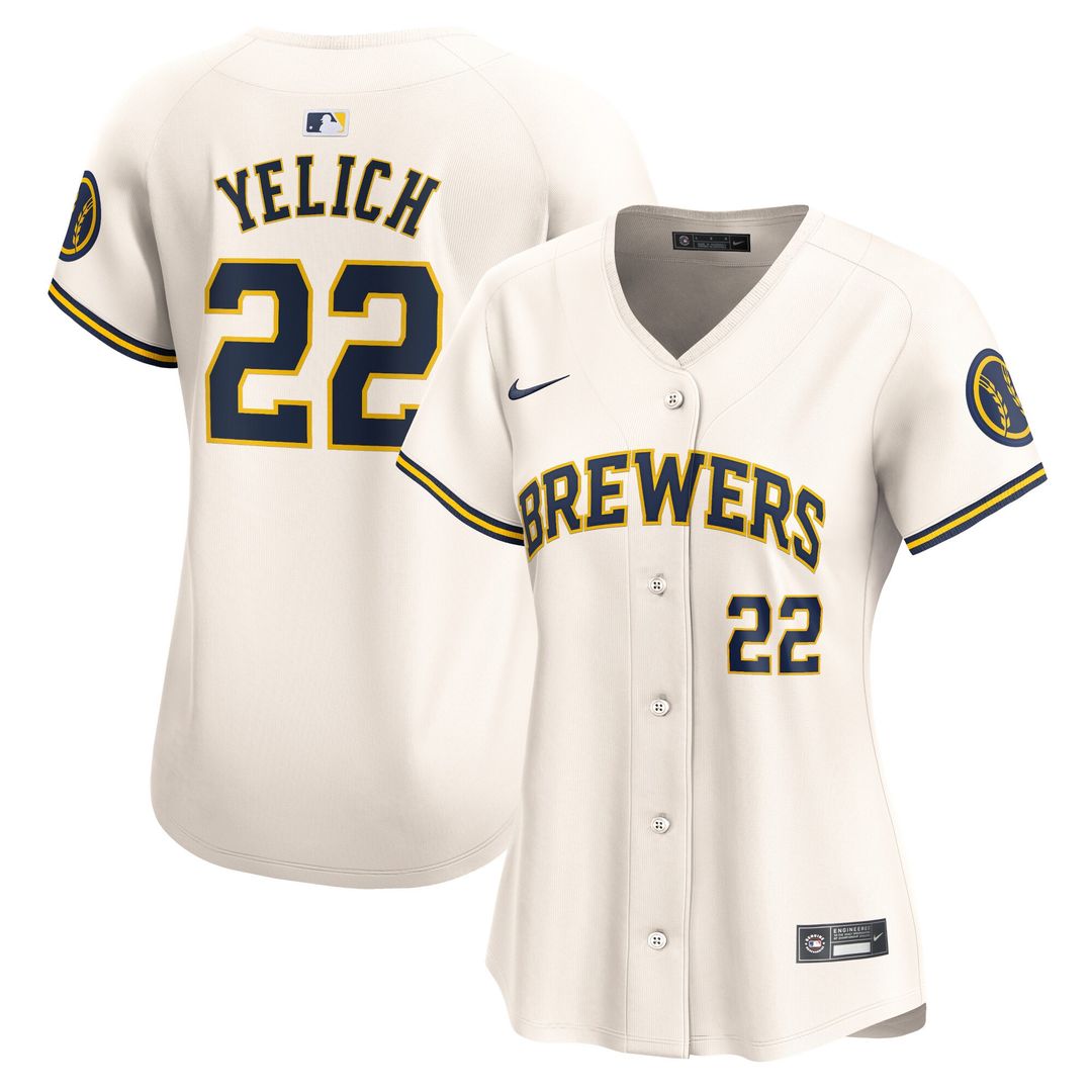 Milwaukee Brewers Christian Yelich Nike Women's Home Limited Player Jersey - Cream Team Jersey Sports Fan Apparel