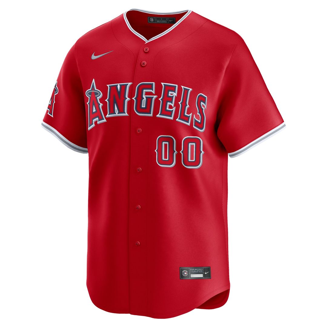Los Angeles Angels Nike Alternate Limited Custom Jersey - Red Team Jersey Sports Fan Apparel