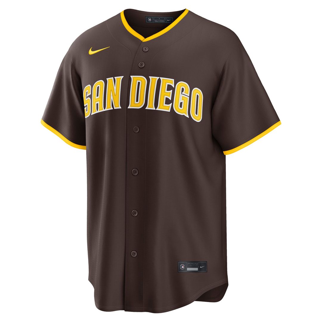 San Diego Padres Nike Road Replica Jersey - Brown Team Jersey Sports Fan Apparel
