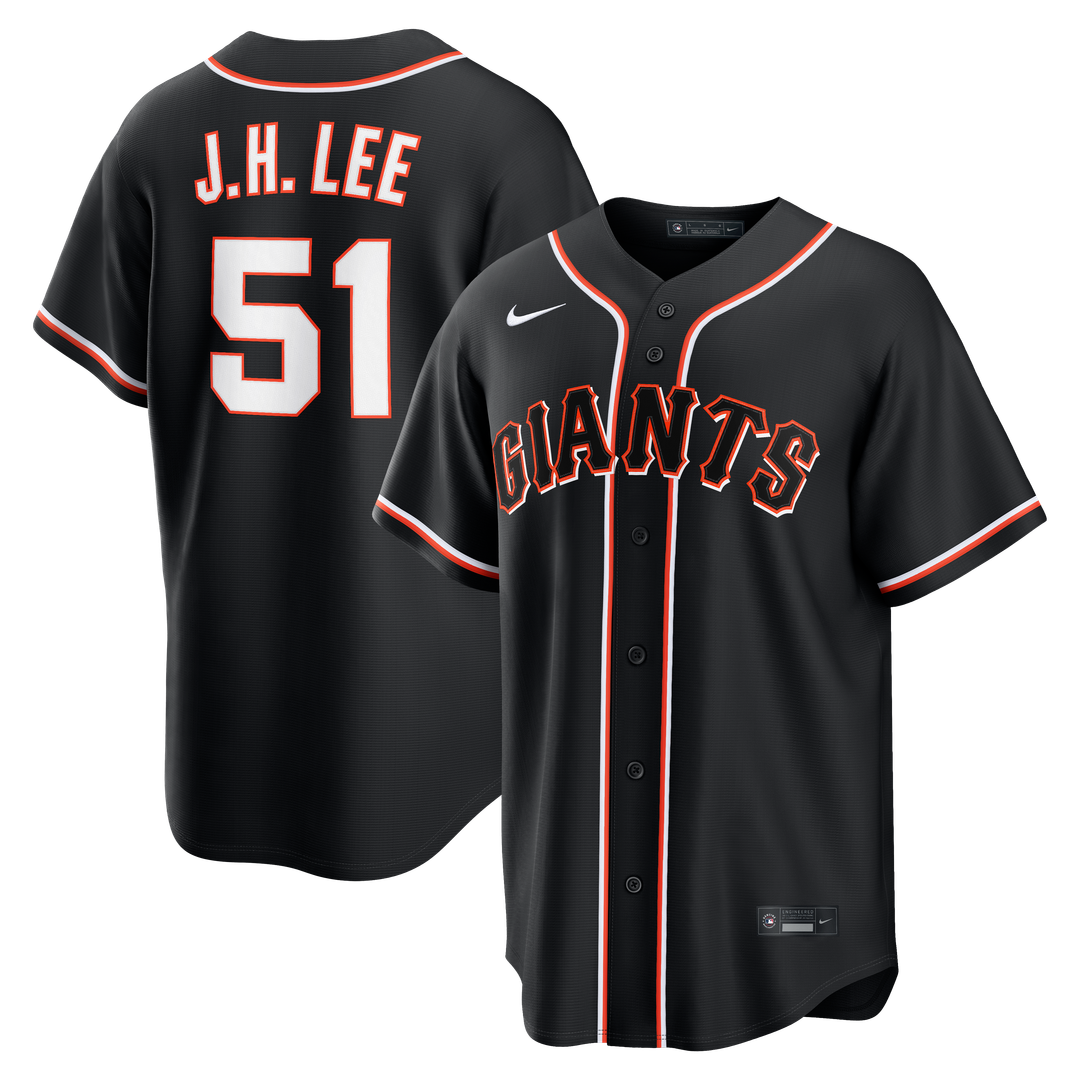 San Francisco Giants Jung Hoo Lee Nike Fashion Replica Black Out Jersey Team Jersey Sports Fan Apparel