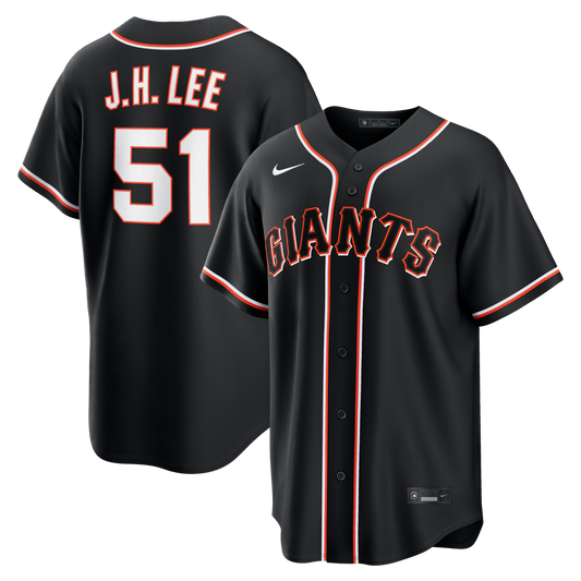 San Francisco Giants Jung Hoo Lee Nike Fashion Replica Black Out Jersey Team Jersey Sports Fan Apparel