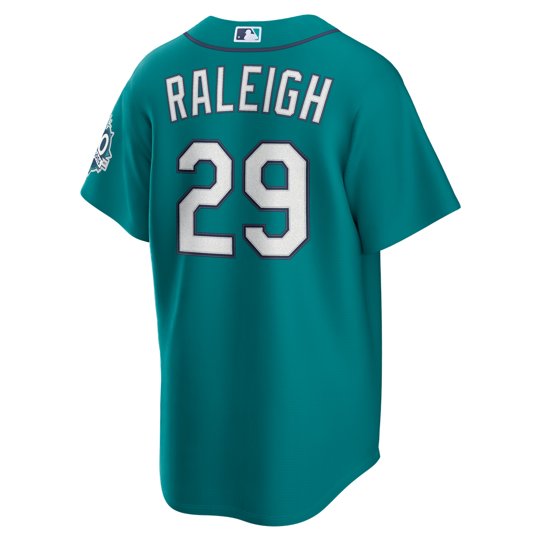 Seattle Mariners Cal Raleigh Nike Alternate 50th Season Patch Stadium Jersey - Teal Team Jersey Sports Fan Apparel