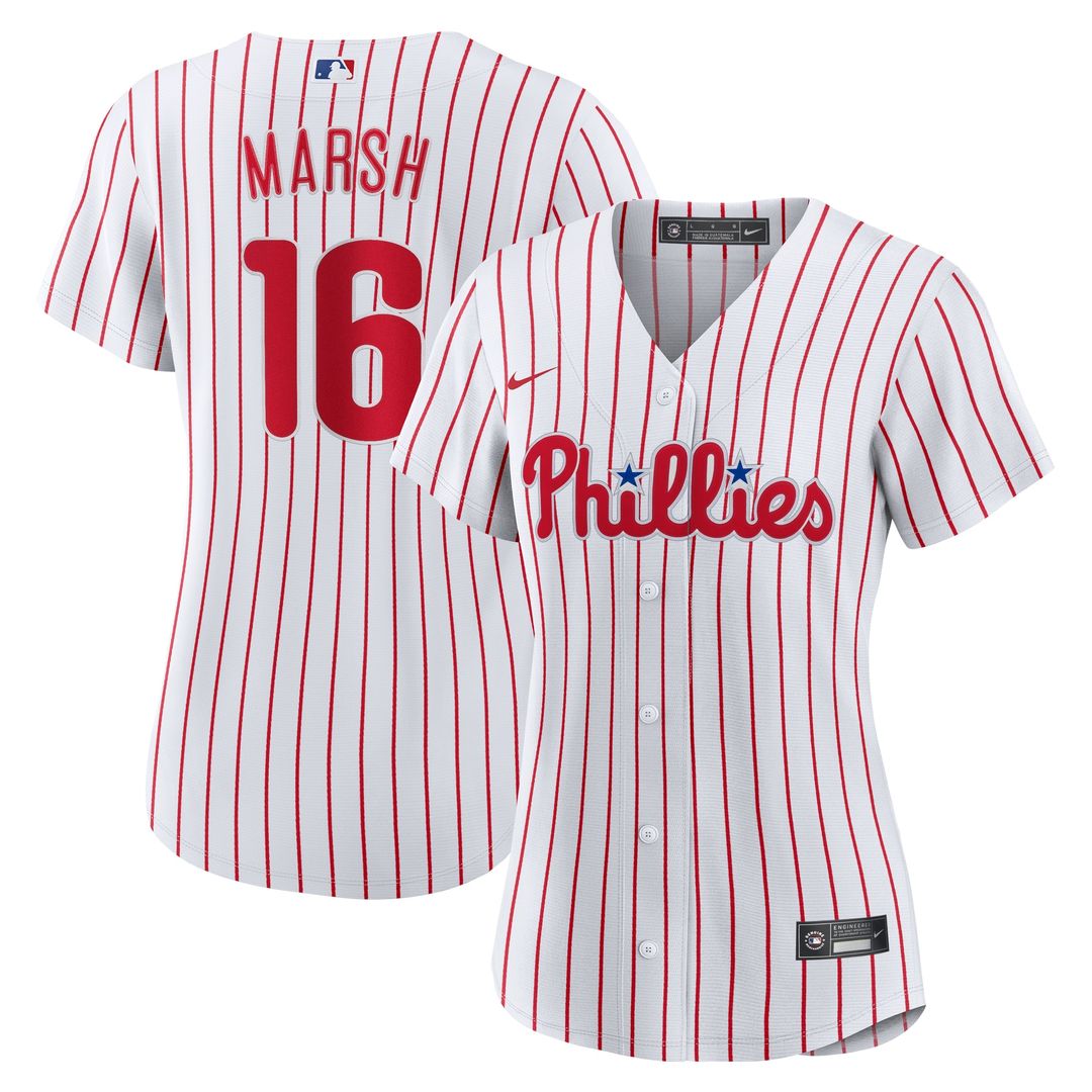 Philadelphia Phillies Brandon Marsh Nike Women's Home Replica Jersey - White Team Jersey Sports Fan Apparel