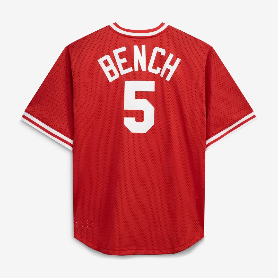 Cincinnati Reds Johnny Bench Mitchell & Ness Cooperstown Big & Tall Mesh Batting Practice Jersey - Red Team Jersey Sports Fan Apparel